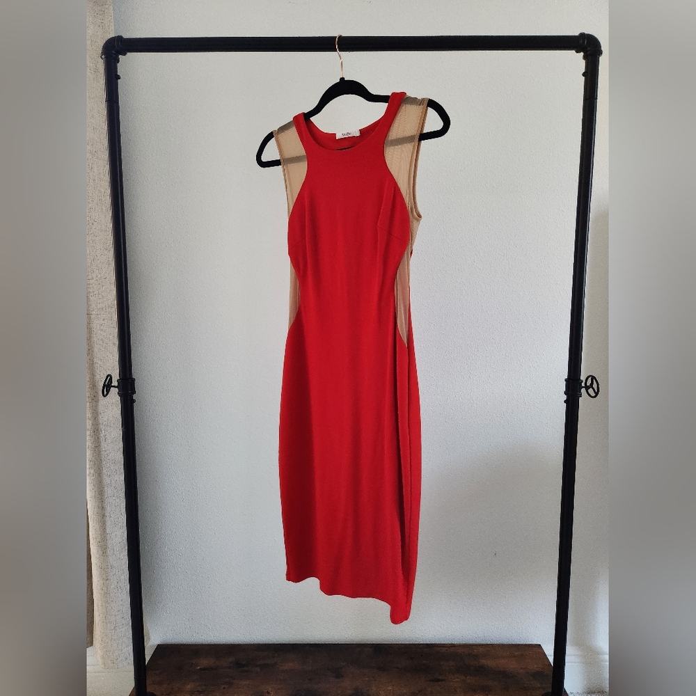Bailey 44 dress with mesh Side Cutouts Size ‎ SMALL